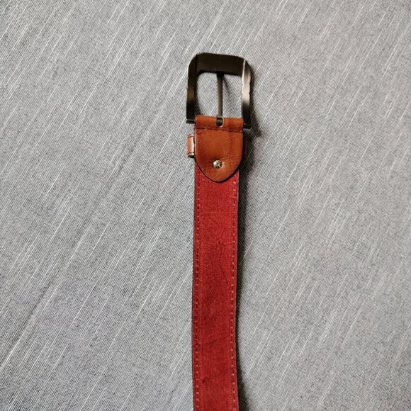 Leather Belt Brown Mens Western Cowboy DKBL Buckle - Picture 8 of 11